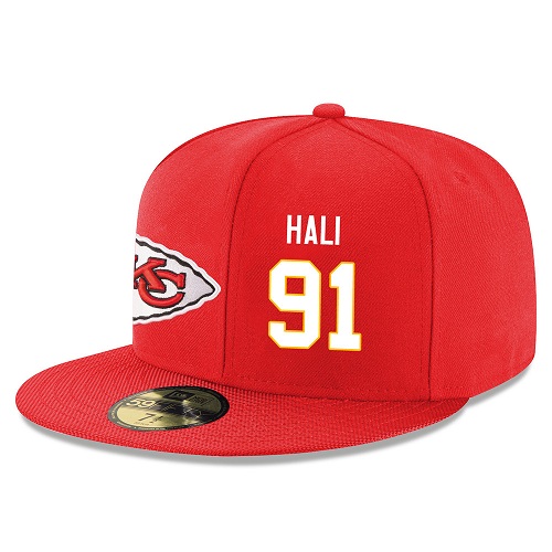 NFL Kansas City Chiefs #91 Tamba Hali Stitched Snapback Adjustable Player Hat - Red/White